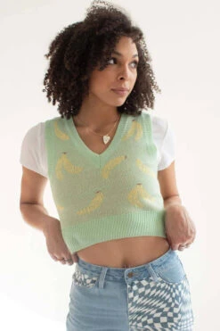 Green Bananas Sweater Vest -Swimsuit Closet Sales Store green bananas sweater vest 3 79120.1666808959