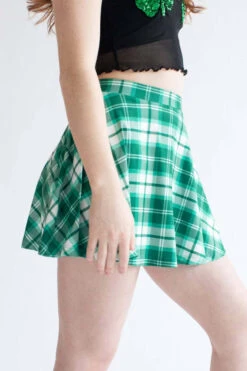 Green Plaid Skater Skirt -Swimsuit Closet Sales Store green plaid skater skirt 4 70001.1666805771