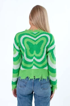 Green Psychedelic Flower Sweater -Swimsuit Closet Sales Store green psychedelic flower sweater 4 48818.1666806783