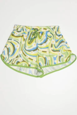 Green Retro Daisy Wave Dolphin Shorts -Swimsuit Closet Sales Store green retro daisy wave dolphin shorts 2 80970.1666805454