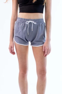 Grey Mesh Side Dolphin Shorts
