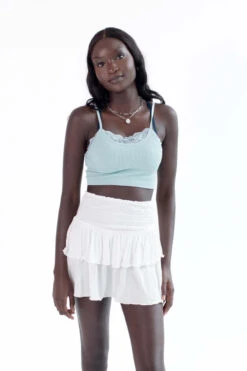 Haze Sage Lace Inset Seamless Cami