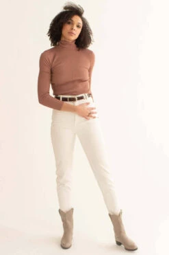 Hazelnut Ribbed Short Turtleneck Sweater -Swimsuit Closet Sales Store hazelnut ribbed short turtleneck sweater 1 03303.1692389068