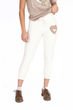 Heart Applique Sherpa Joggers