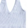 Heather Grey Seamless Deep V Halter Neck
