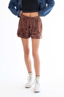 Hot Chocolate Crushed Velvet Shorts