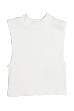 White Mock Neck Crop Tank -Swimsuit Closet Sales Store items 37 55490.1678227678
