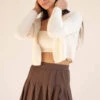Ivory Eyelash Cardigan & Tank Set