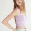 Lavender Butterfly Seamless Crop Cami