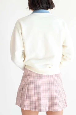 Mauve Plaid Hidden Short Pleated Skirt -Swimsuit Closet Sales Store mauve plaid hidden short pleatd skirt 4 78964.1666808269