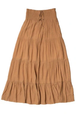 Clay Smocked Waist Maxi Skirt -Swimsuit Closet Sales Store maxi skirts 5 81372.1682112873