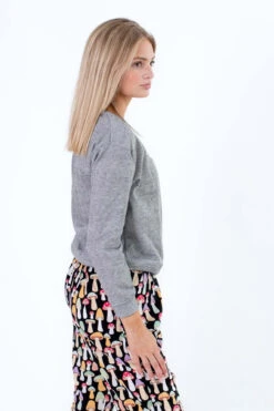 Mushroom Embroidered Sweatshirt -Swimsuit Closet Sales Store mushroom embroidered sweatshirt 3 89686.1692388291