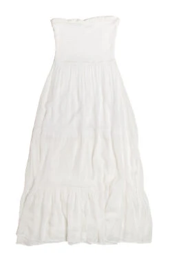 White Smocked Tube Top Maxi Dress -Swimsuit Closet Sales Store new stuff 1 39 36026.1680277871