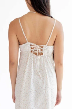 Off White Tie Back Floral Slip Dress -Swimsuit Closet Sales Store off white tie back floral slip dress 5 81774.1666808973