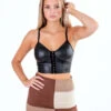 Pleather Bustier Crop Top