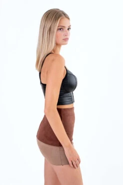 Pleather Bustier Crop Top -Swimsuit Closet Sales Store pleather bustier crop top 3 65251.1675097117