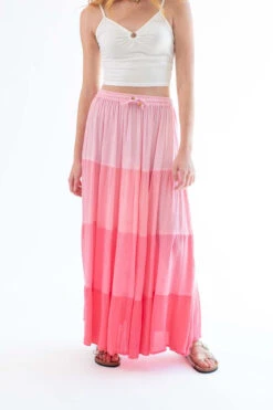 Rayon Gauze Solid Tiered Maxi Skirt -Swimsuit Closet Sales Store rayon gauze solid tiered maxi skirt 4 60737.1666808288