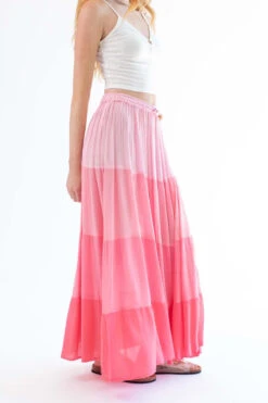 Rayon Gauze Solid Tiered Maxi Skirt -Swimsuit Closet Sales Store rayon gauze solid tiered maxi skirt 5 16980.1666808324