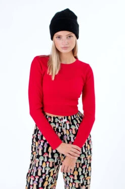 Red Long Sleeve Thermal Tee