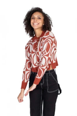 Red Peace Pullover Sweater