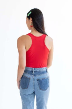 Red Solid Racerback Bodysuit -Swimsuit Closet Sales Store red solid racerback bodysuit 4 43610.1676480457