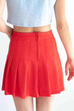 Red Stretch Pleated Skirt -Swimsuit Closet Sales Store red stretch pleated skirt 4 19059.1694023009