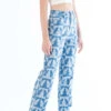 Checkered Butterfly Print Jeans