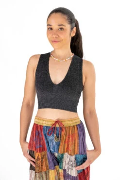 Seamless Lurex Deep V