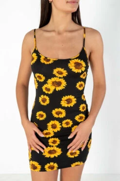 Sunflower Mini Dress -Swimsuit Closet Sales Store sunflower mini dress 3 88258.1676390785