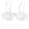 White Ribbed Underwire Bikini Top