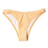 Orange Gingham Lace Trim Bikini Bottom