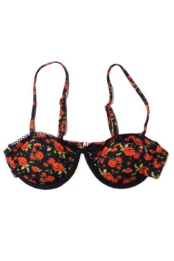 Red Roses Underwire Bikini Top