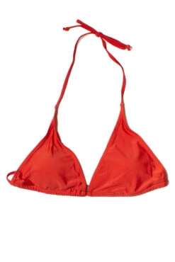 Bright Red Triangle Bikini Top