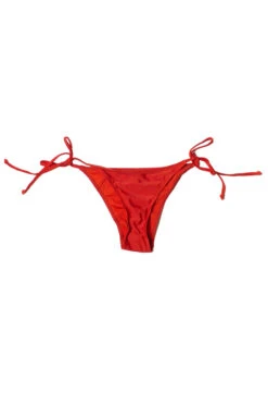 Bright Red Triangle Bikini Bottom