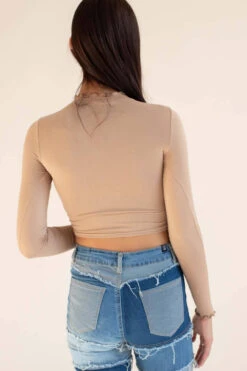 Taupe Celestial Yin Yang Long Sleeve Top -Swimsuit Closet Sales Store taupe celestial yin yang long sleeve top 4 62070.1692379504