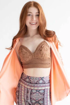 Terracotta Floral Crochet Cropped Cami -Swimsuit Closet Sales Store terracotta floral crochet cropped cami 2 70496.1692378934