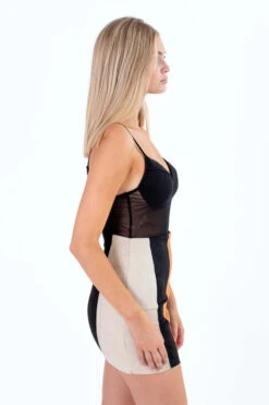 Thin Stripe Black Mesh Bodysuit -Swimsuit Closet Sales Store thin stripe black mesh bodysuit 3 47052.1675097827