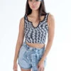 Twisted Check Seamless Tank Top