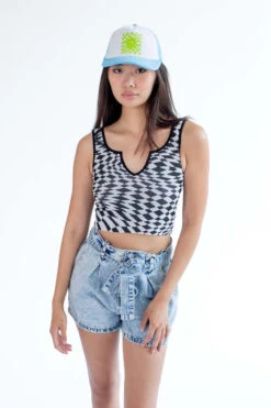 Twisted Check Seamless Tank Top