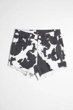 Black Cow Print Denim Shorts -Swimsuit Closet Sales Store w prod 5.3 1 1 05968.1666808445