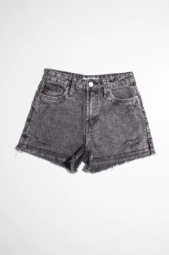Black Washed High Rise Frayed Denim Shorts -Swimsuit Closet Sales Store w prod 5.3 15 48612.1692373239