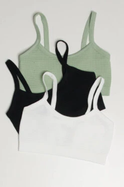 Black Waffle Seamless Bralette