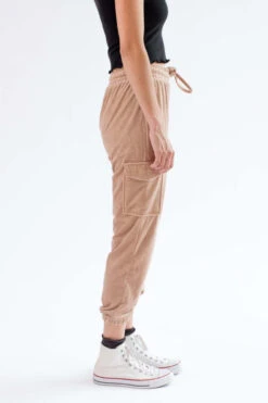 Warm Taupe Corduroy Cargo Joggers -Swimsuit Closet Sales Store warm taupe corduroy cargo joggers 3 34509.1666806626