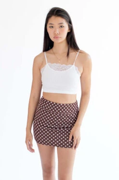 White Lace Inset Seamless Cami