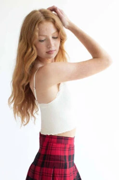 White Seamless Lace Trim Cami -Swimsuit Closet Sales Store white seamless lace trim cami 2 00438.1676996909