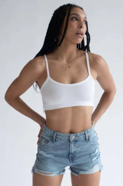White Waffle Seamless Bralette -Swimsuit Closet Sales Store white waffle seamless bralette 2 80524.1666808291