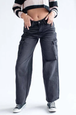 Wide Leg Cargo Pocket Jeans -Swimsuit Closet Sales Store wide leg cargo pocket jeans 2 27598.1666805810