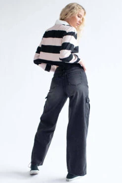 Wide Leg Cargo Pocket Jeans -Swimsuit Closet Sales Store wide leg cargo pocket jeans 5 77612.1666805887