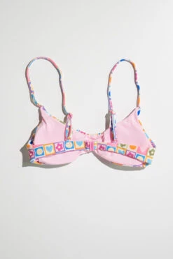 Checkered Spring Shapes Bikini Top -Swimsuit Closet Sales Store womens swim flatlay 1 11 14338.1693940173