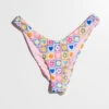 Checkered Spring Shapes Bikini Bottom